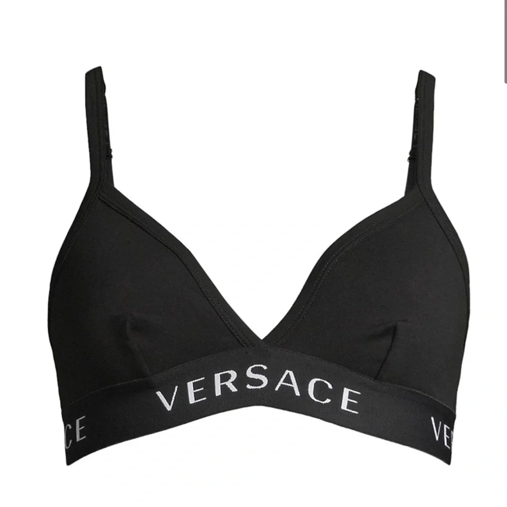 BRAND NEW WITH TAG: Versace Logo Black Bra - Picture 1 of 1